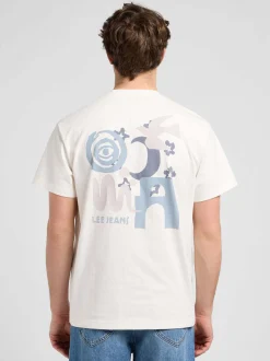 Lee Herren T-Shirt - Relaxed Graphic in ecru