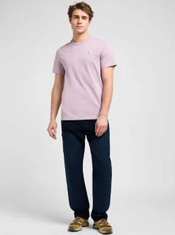 Lee Herren T-Shirt - Ww in altrosa - Ärmel: kurzarm