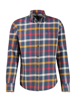 LERROS Herren Flanellhemd in blau