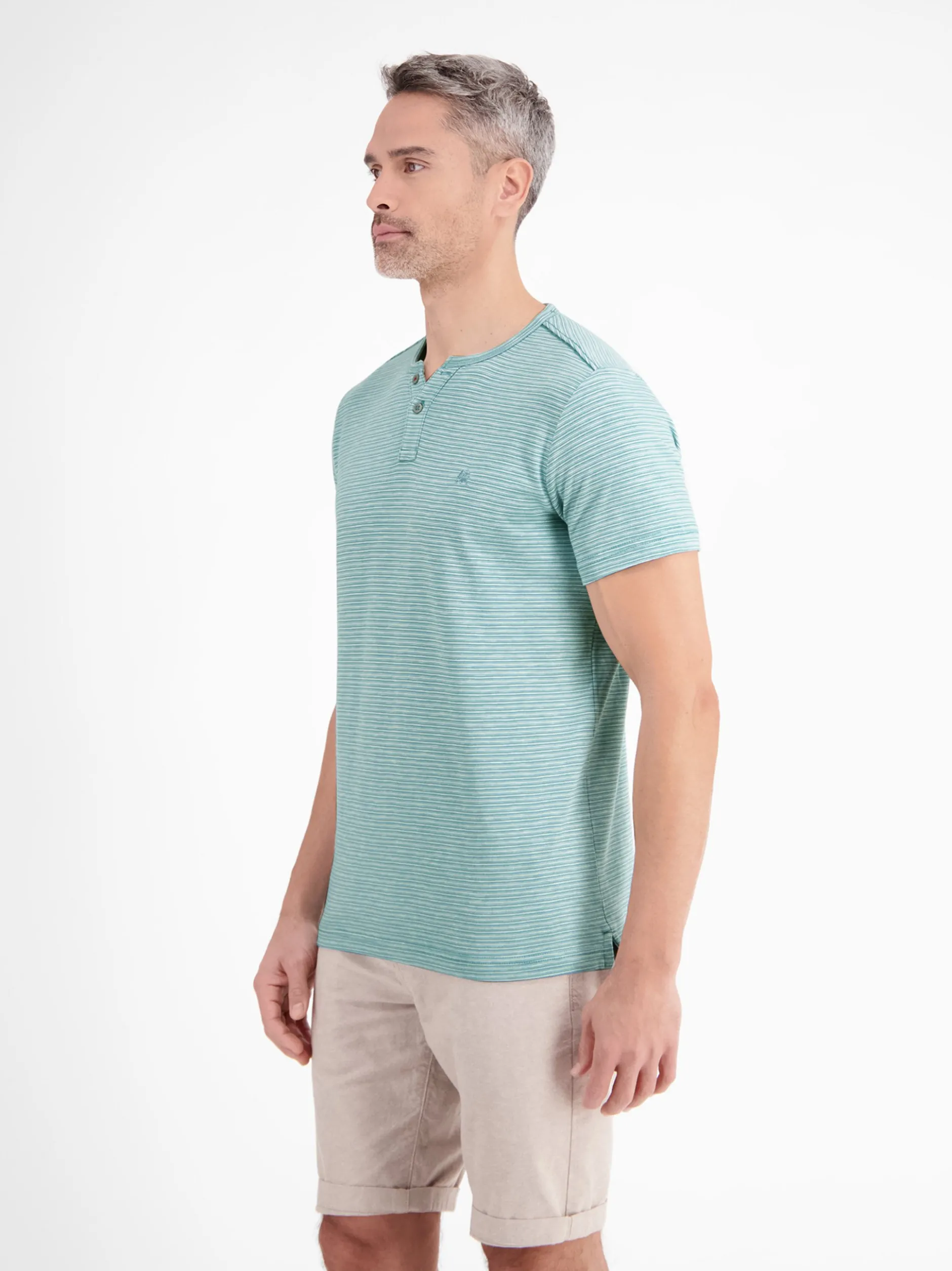 LERROS Herren Henleyshirt in blau