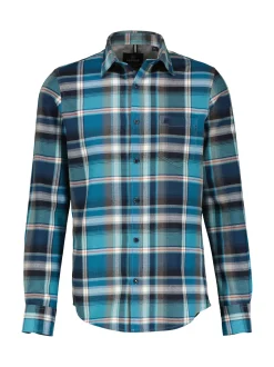 LERROS Herren Karohemd in blau