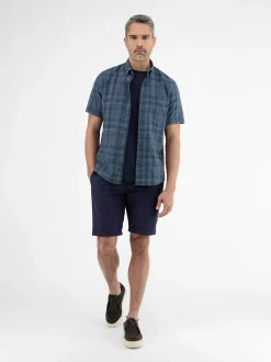 LERROS Herren Karohemd in blau