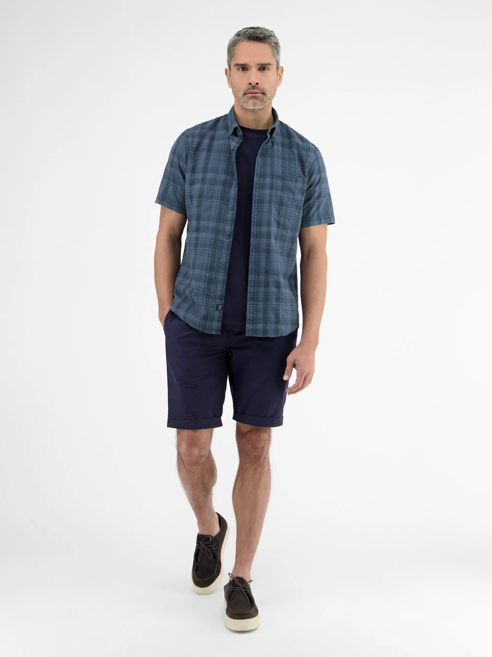 LERROS Herren Karohemd in blau
