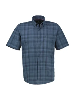 LERROS Herren Karohemd in blau