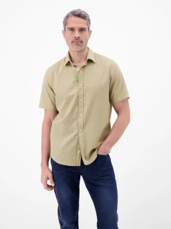 LERROS Herren Kurzarmhemd in beige