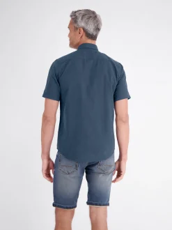 LERROS Herren Kurzarmhemd in blau