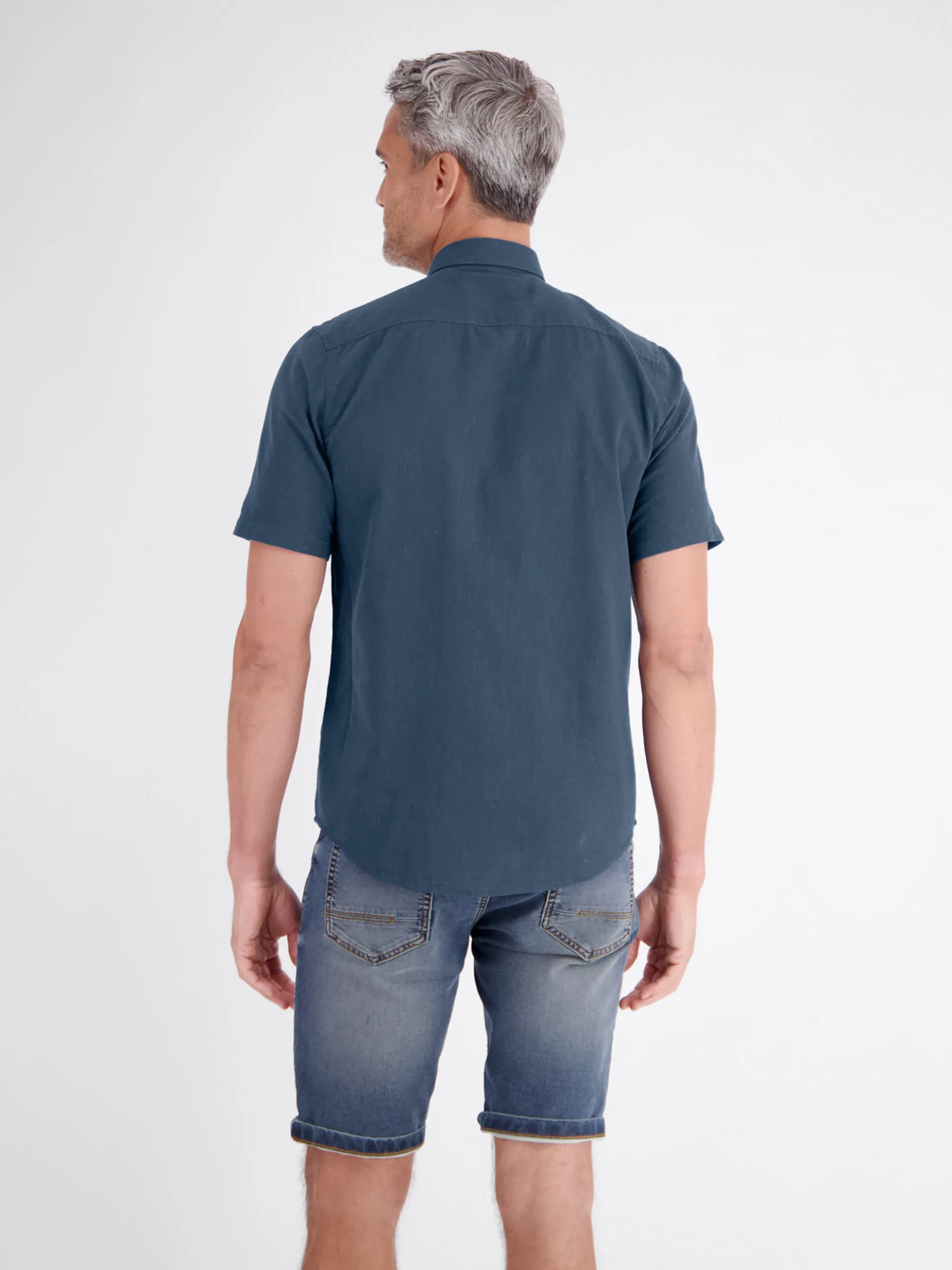 LERROS Herren Kurzarmhemd in blau