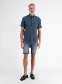 LERROS Herren Kurzarmhemd in blau