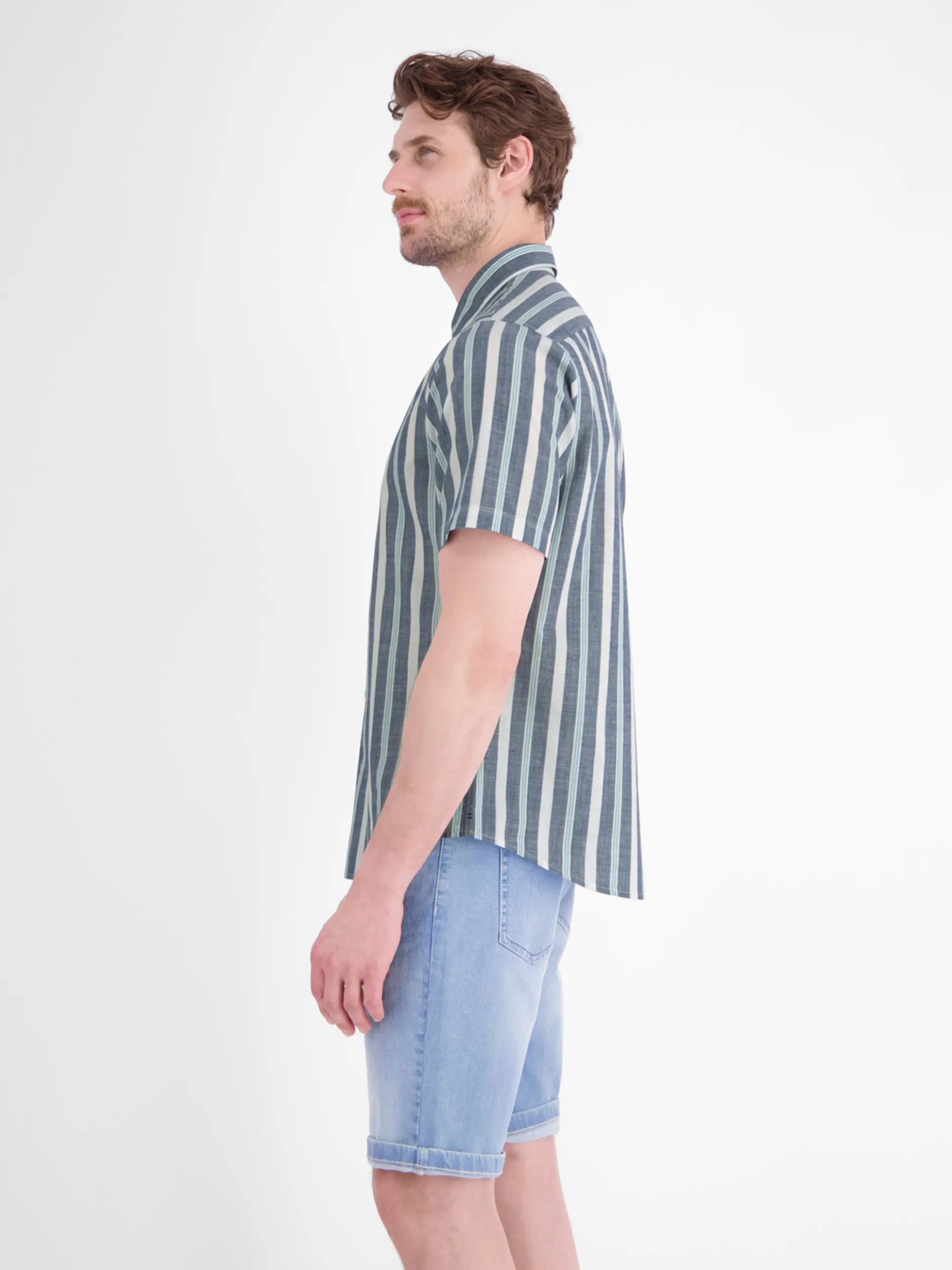 LERROS Herren Kurzarmhemd in blau