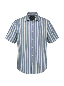 LERROS Herren Kurzarmhemd in blau