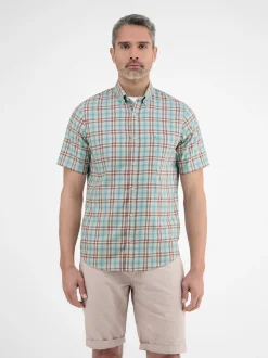 LERROS Herren Kurzarmhemd in blau