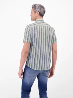 LERROS Herren Kurzarmhemd in blau