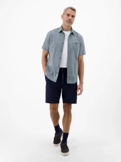 LERROS Herren Kurzarmhemd in blau
