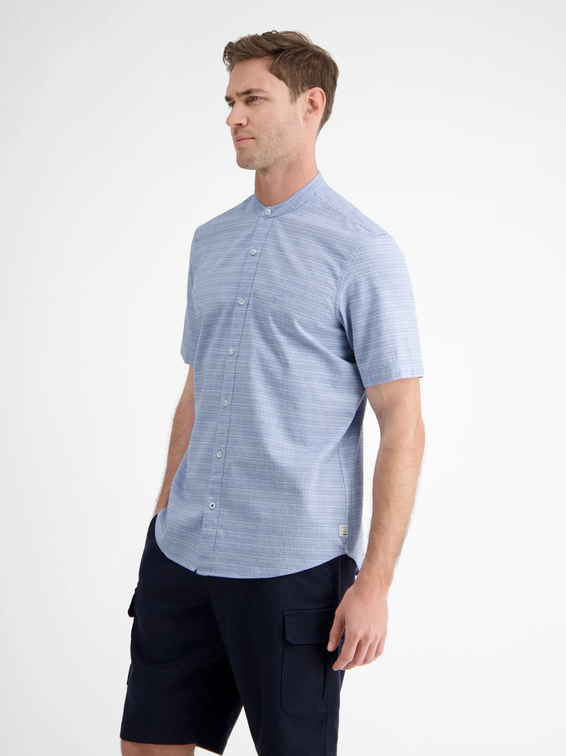 LERROS Herren Kurzarmhemd in blau
