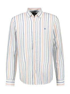 LERROS Herren Langarmhemd in blau
