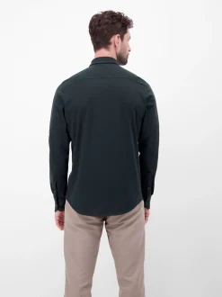 LERROS Herren Langarmhemd in blau