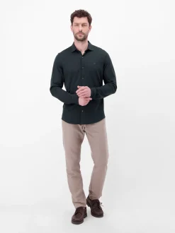 LERROS Herren Langarmhemd in blau