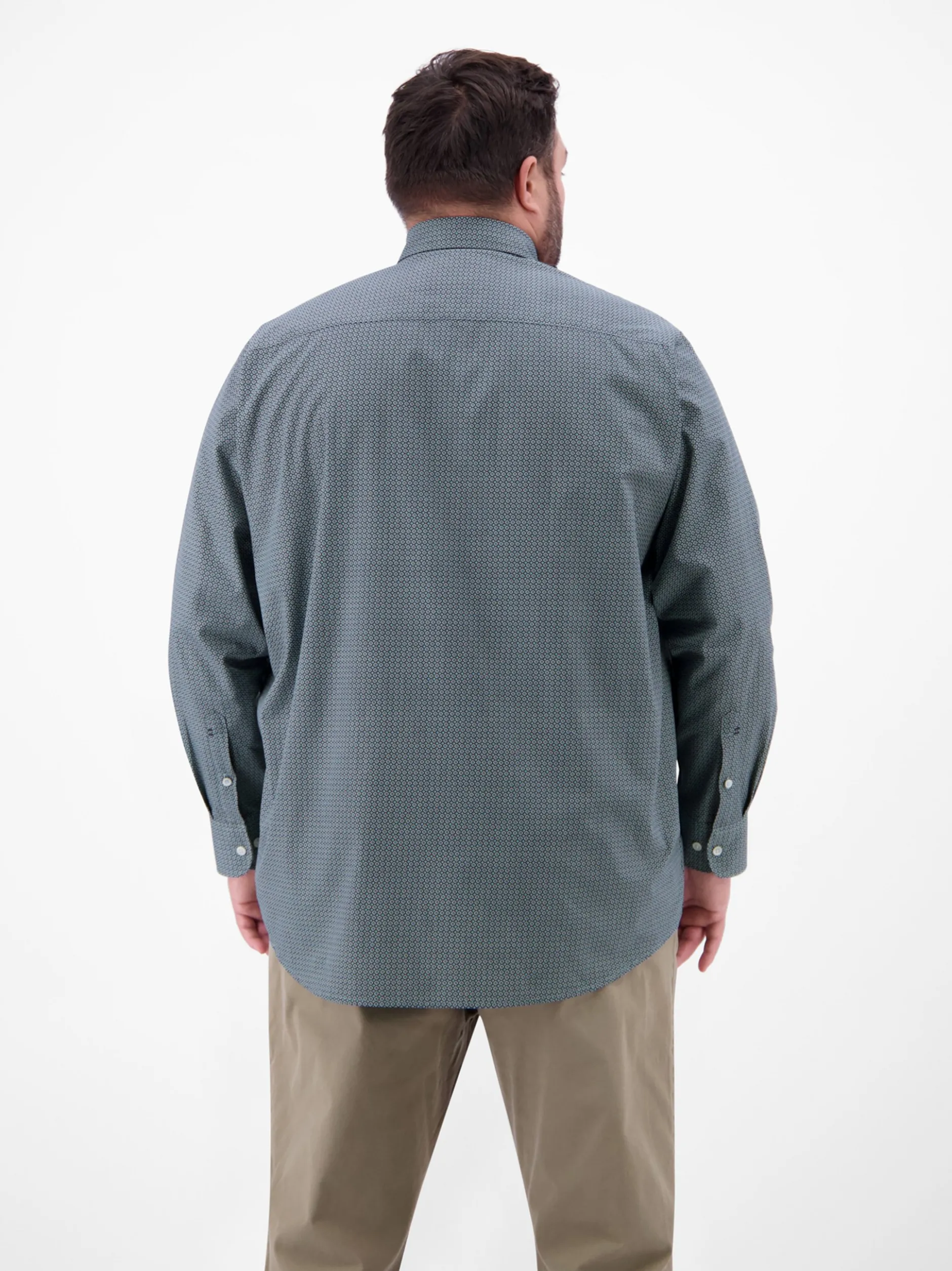 LERROS Herren Langarmhemd in blau