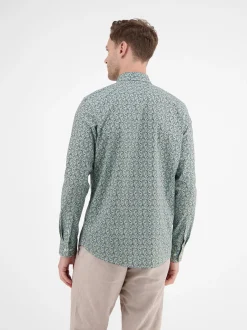 LERROS Herren Langarmhemd in blau