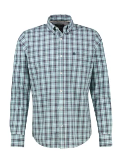 LERROS Herren Langarmhemd in blau