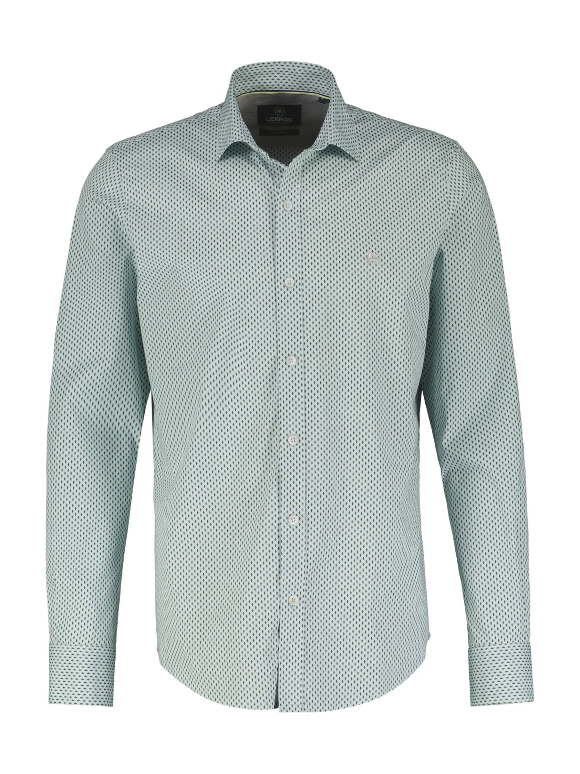 LERROS Herren Langarmhemd in blau