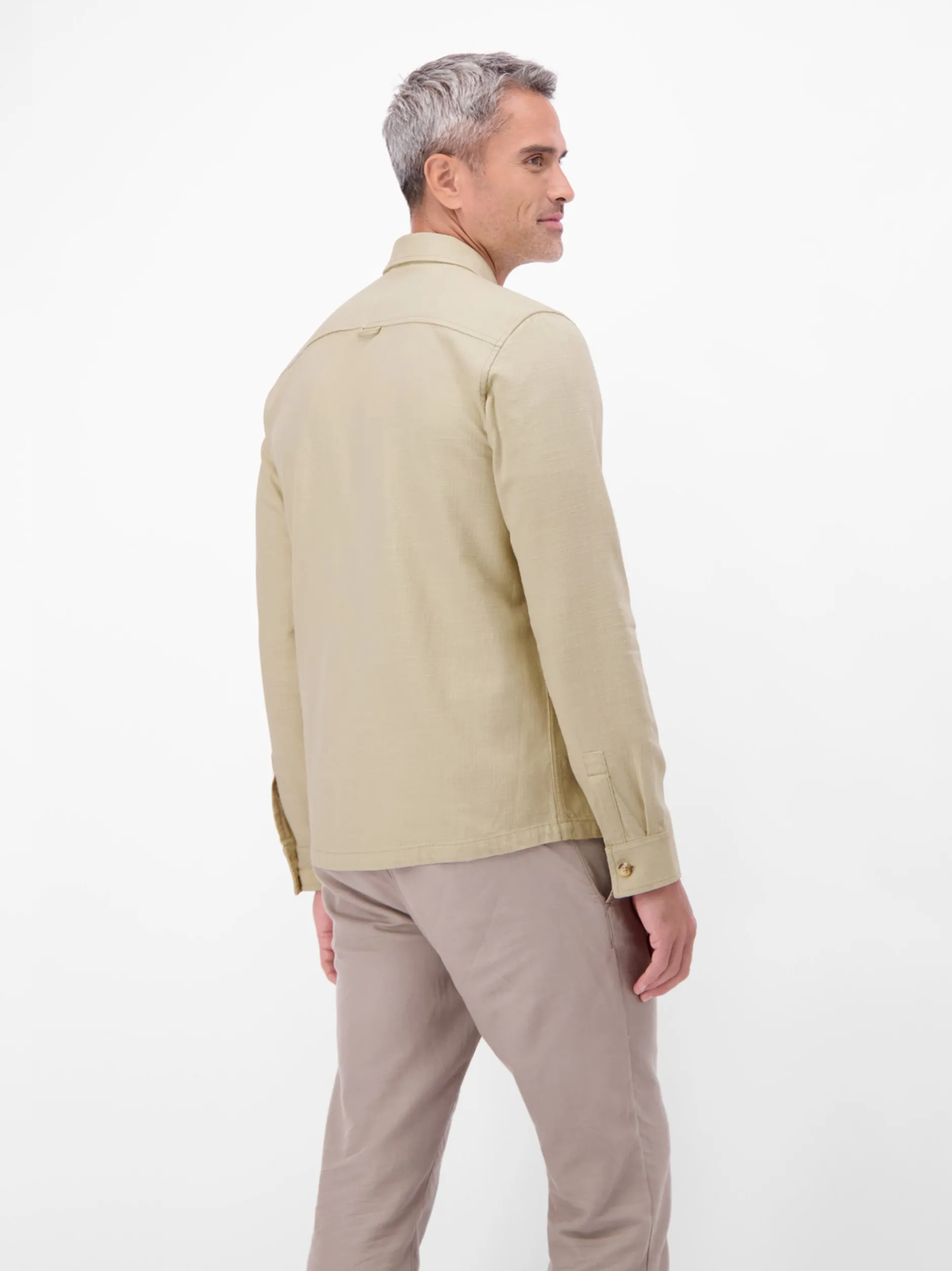 LERROS Herren Langarmhemd in beige