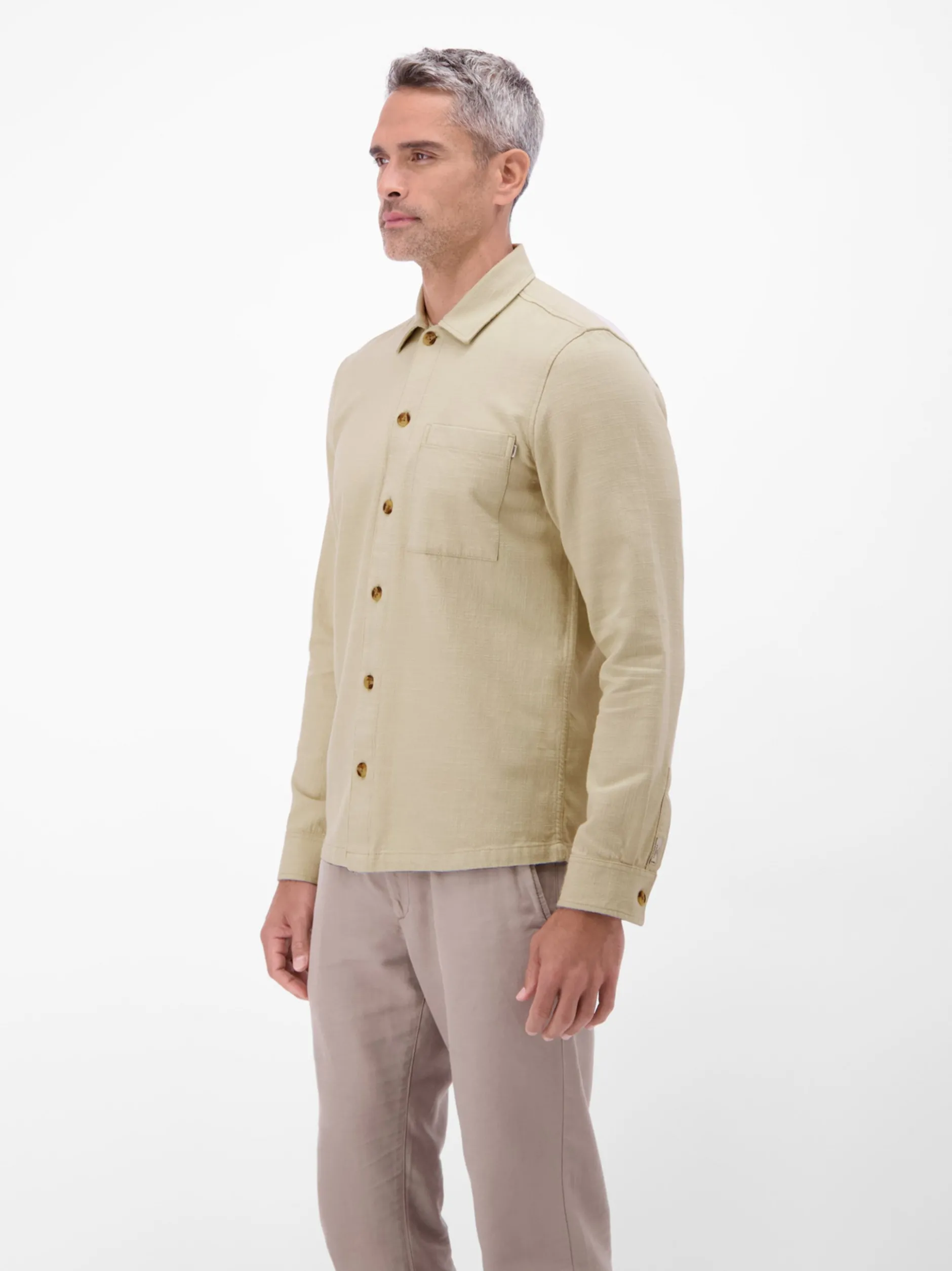 LERROS Herren Langarmhemd in beige