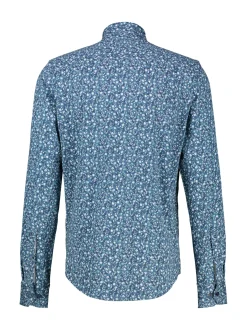 LERROS Herren Langarmhemd in blau