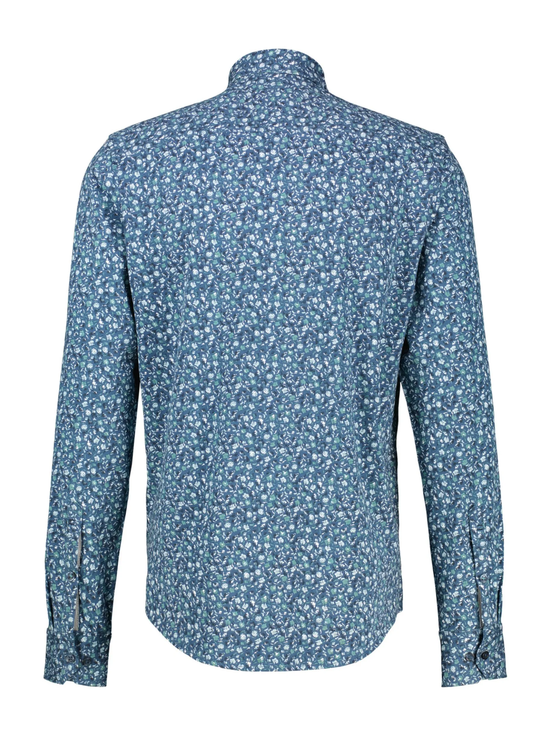 LERROS Herren Langarmhemd in blau