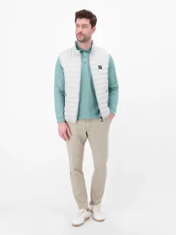 LERROS Herren Langarm-Poloshirt in blau