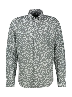 LERROS Herren Leinenhemd in grau