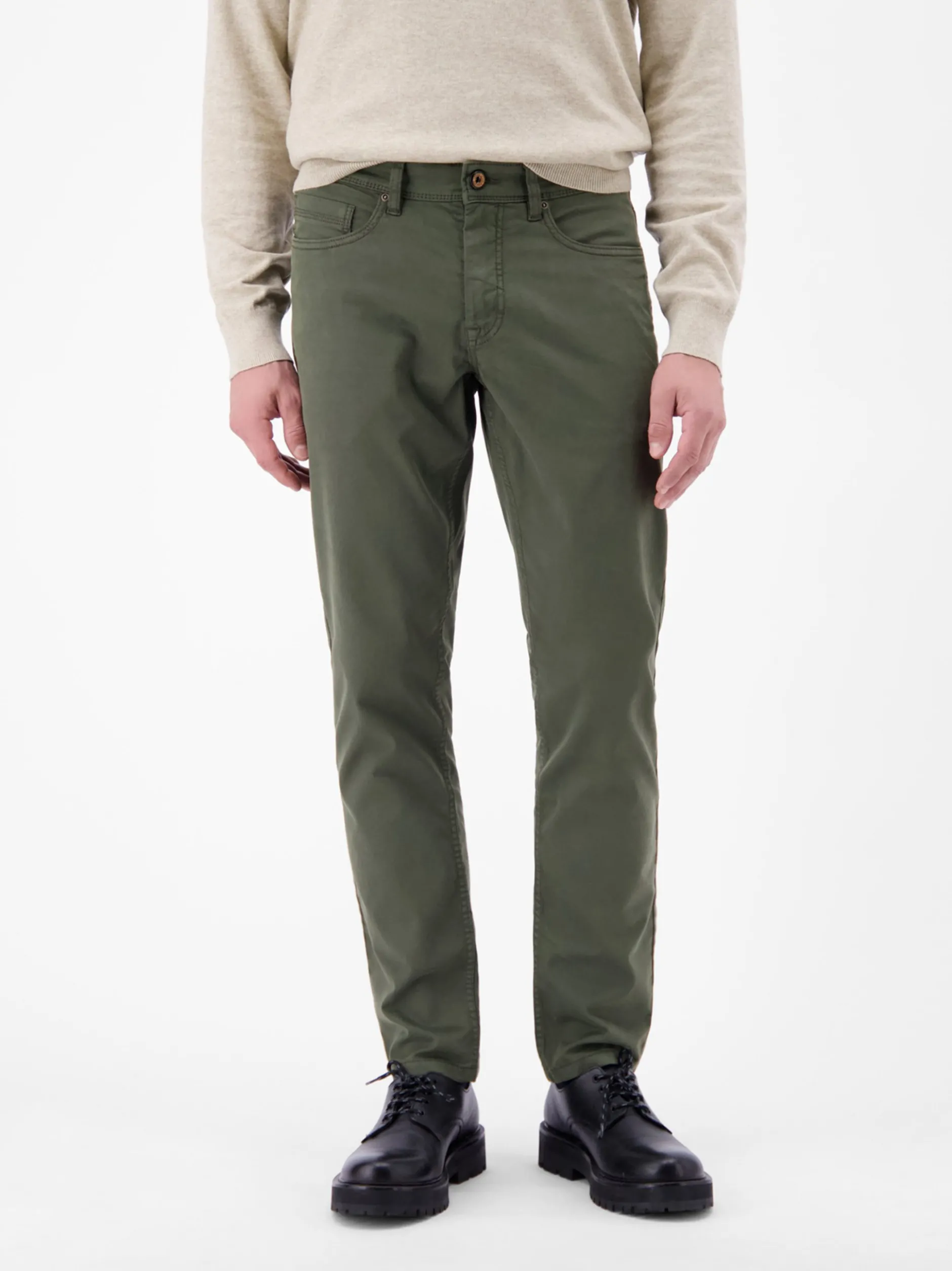 LERROS Herren 5-Pocket-Hose in oliv