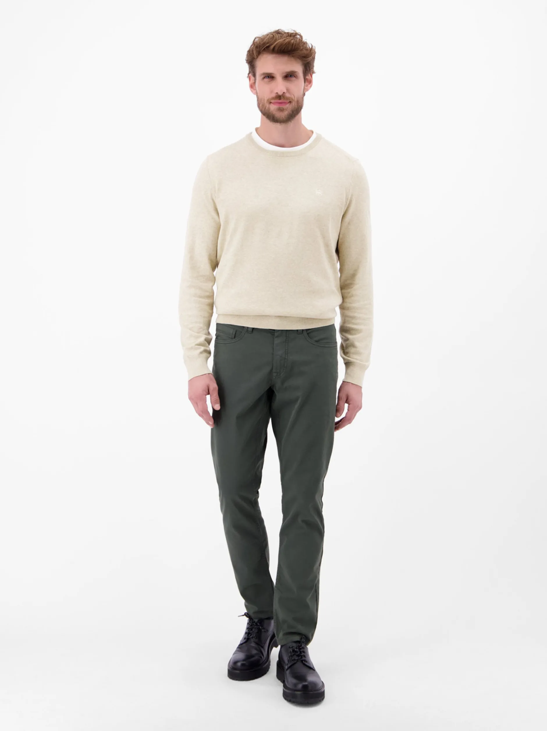 LERROS Herren 5-Pocket-Hose in oliv