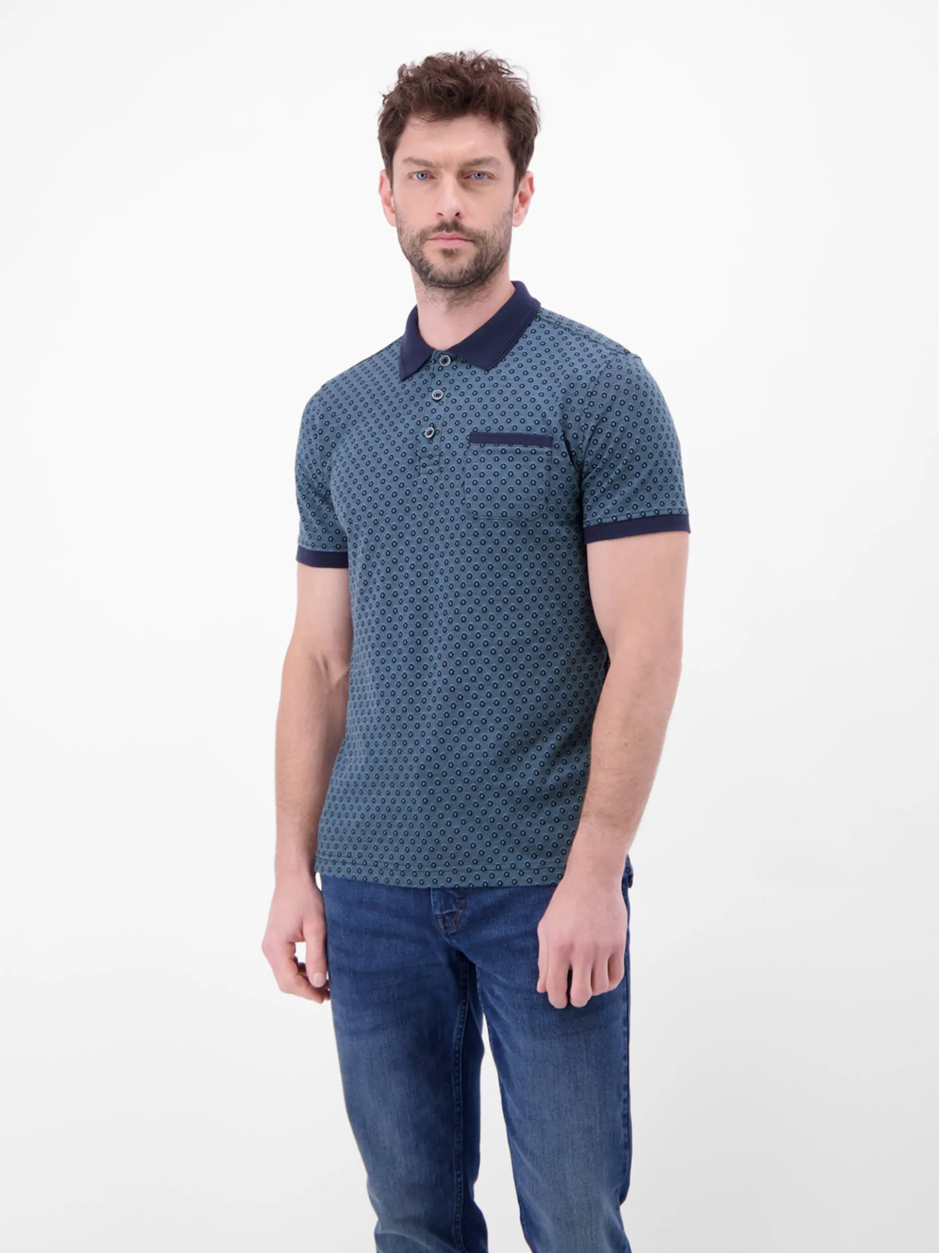 LERROS Herren Poloshirt in blau