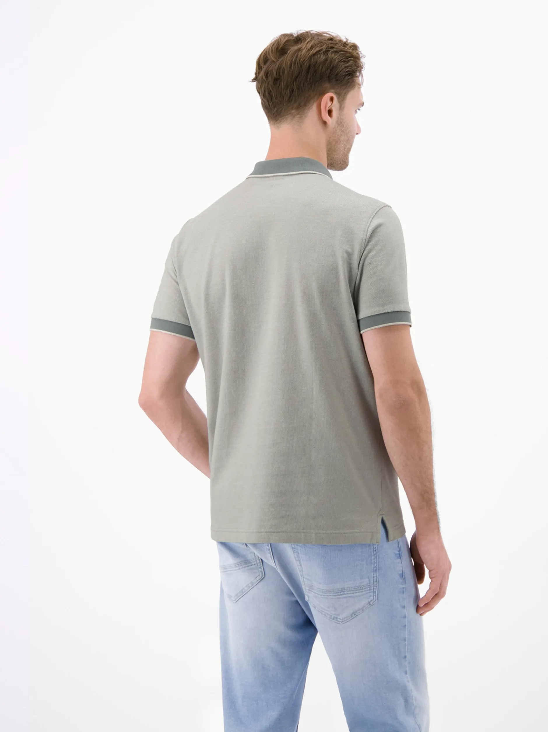 LERROS Herren Poloshirt in hellgrau