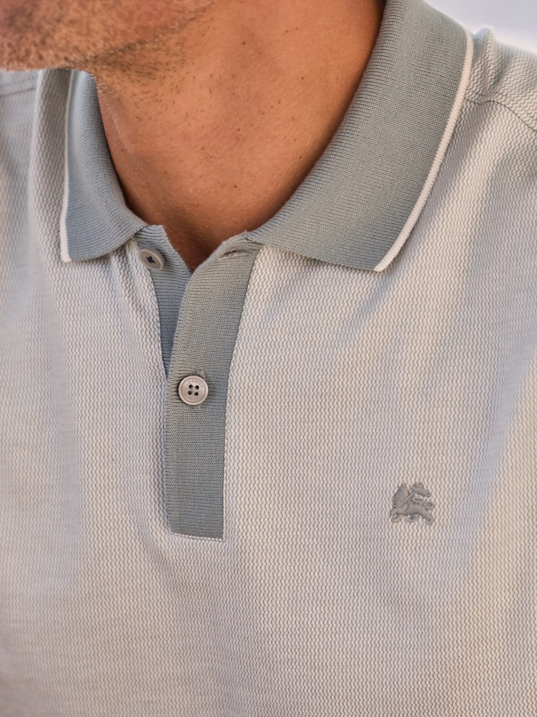 LERROS Herren Poloshirt in hellgrau