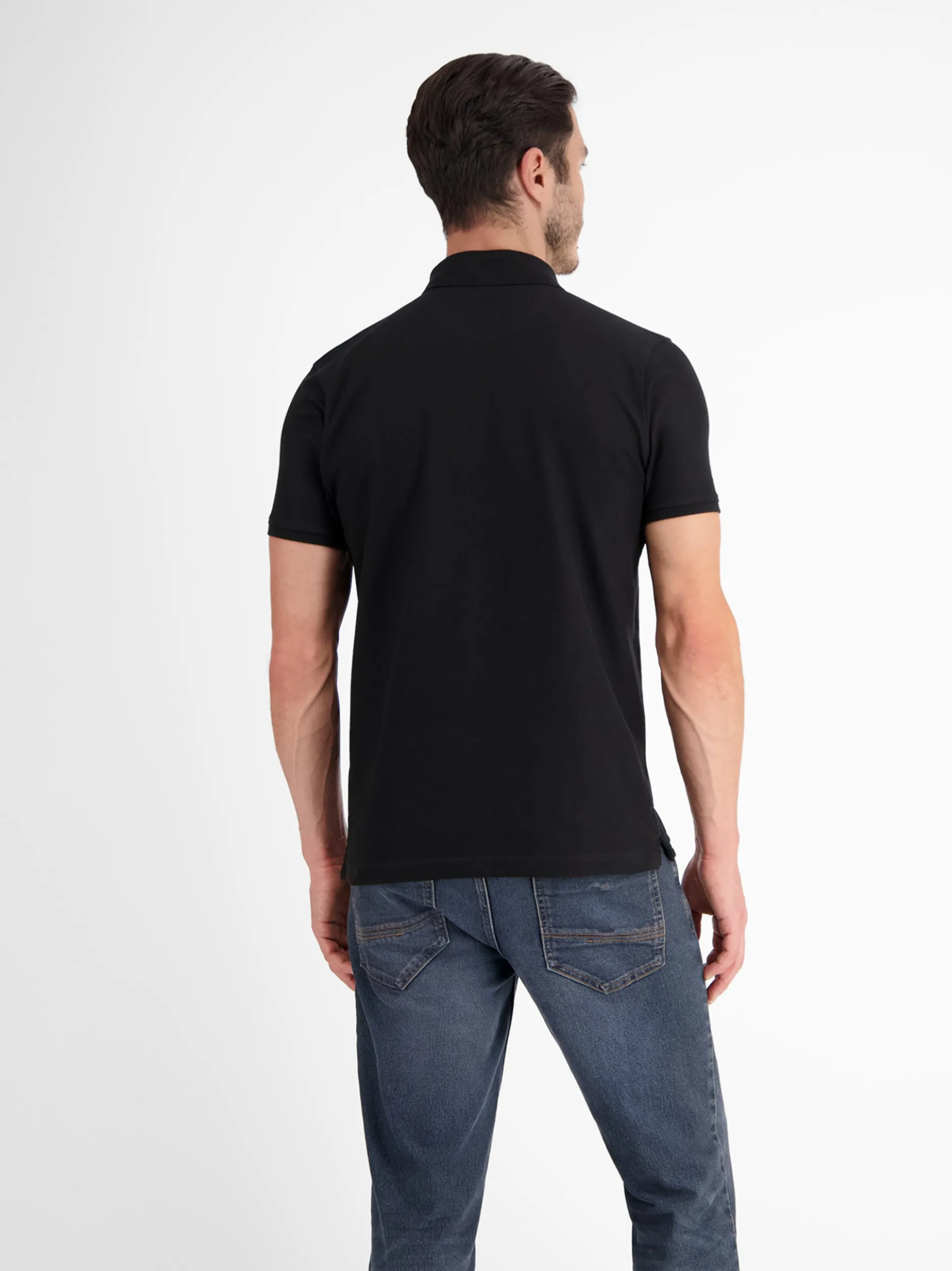 LERROS Herren Poloshirt in schwarz