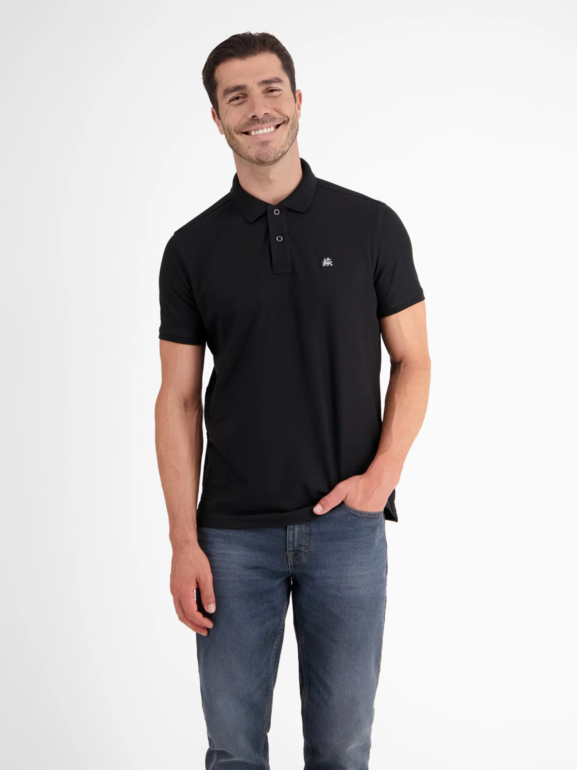 LERROS Herren Poloshirt in schwarz