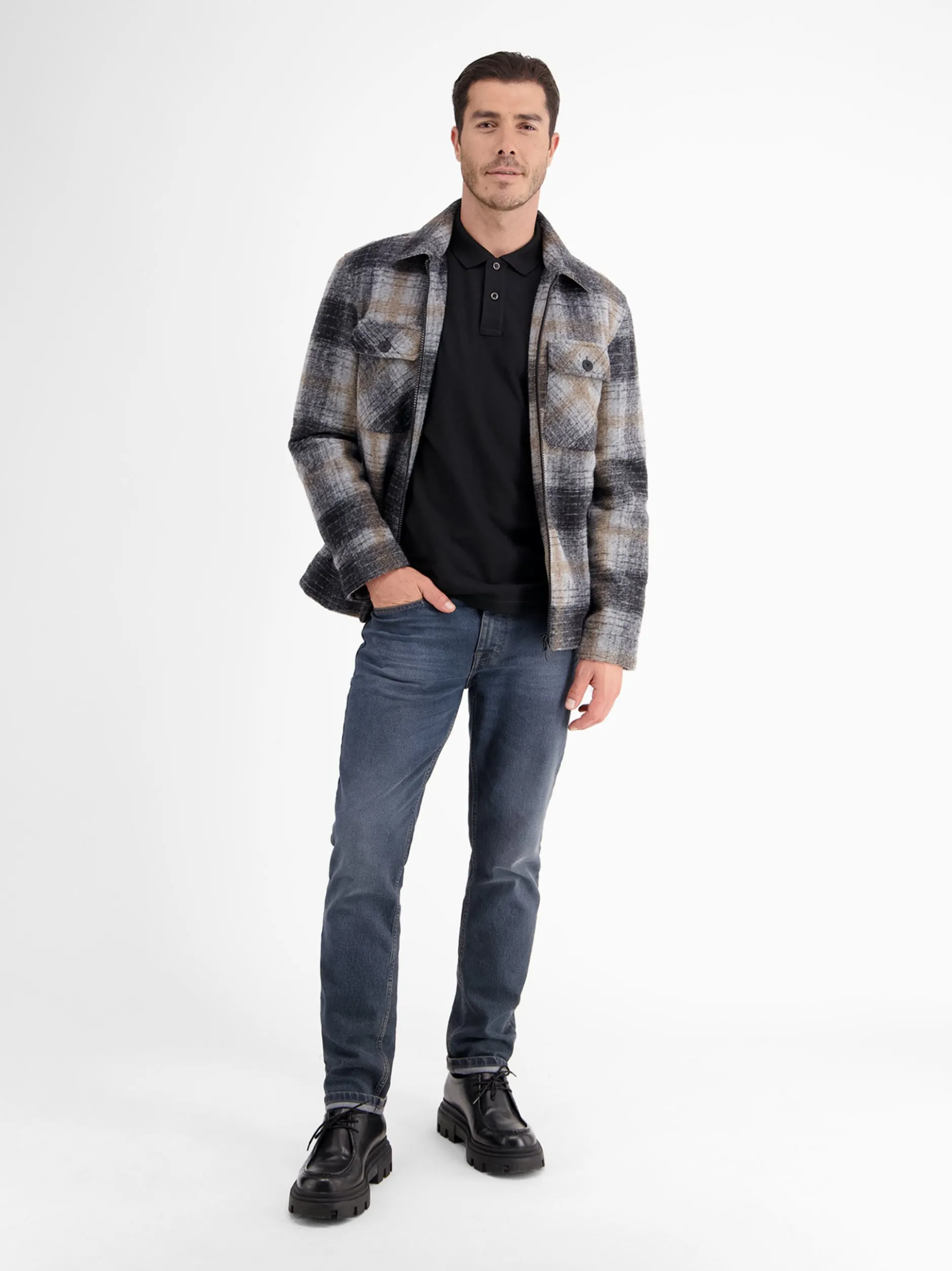 LERROS Herren Poloshirt in schwarz