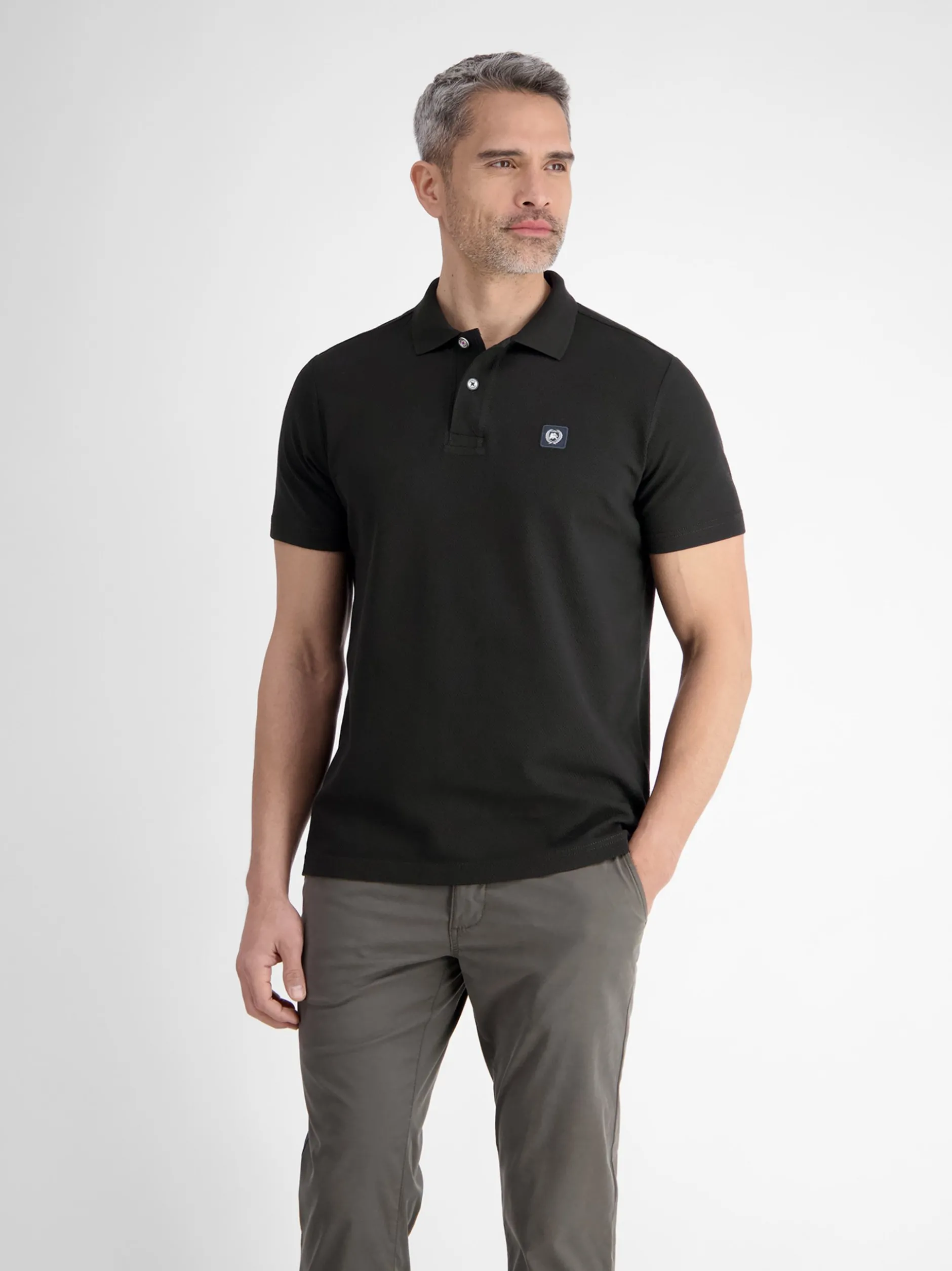 LERROS Herren Poloshirt in schwarz