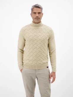 LERROS Herren Rollkragenpullover in beige