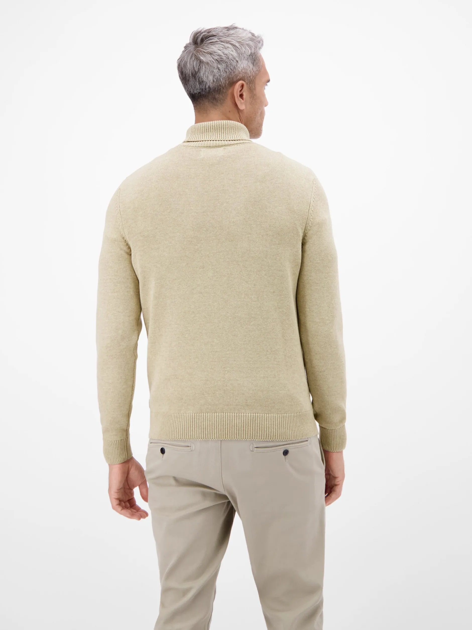 LERROS Herren Rollkragenpullover in beige