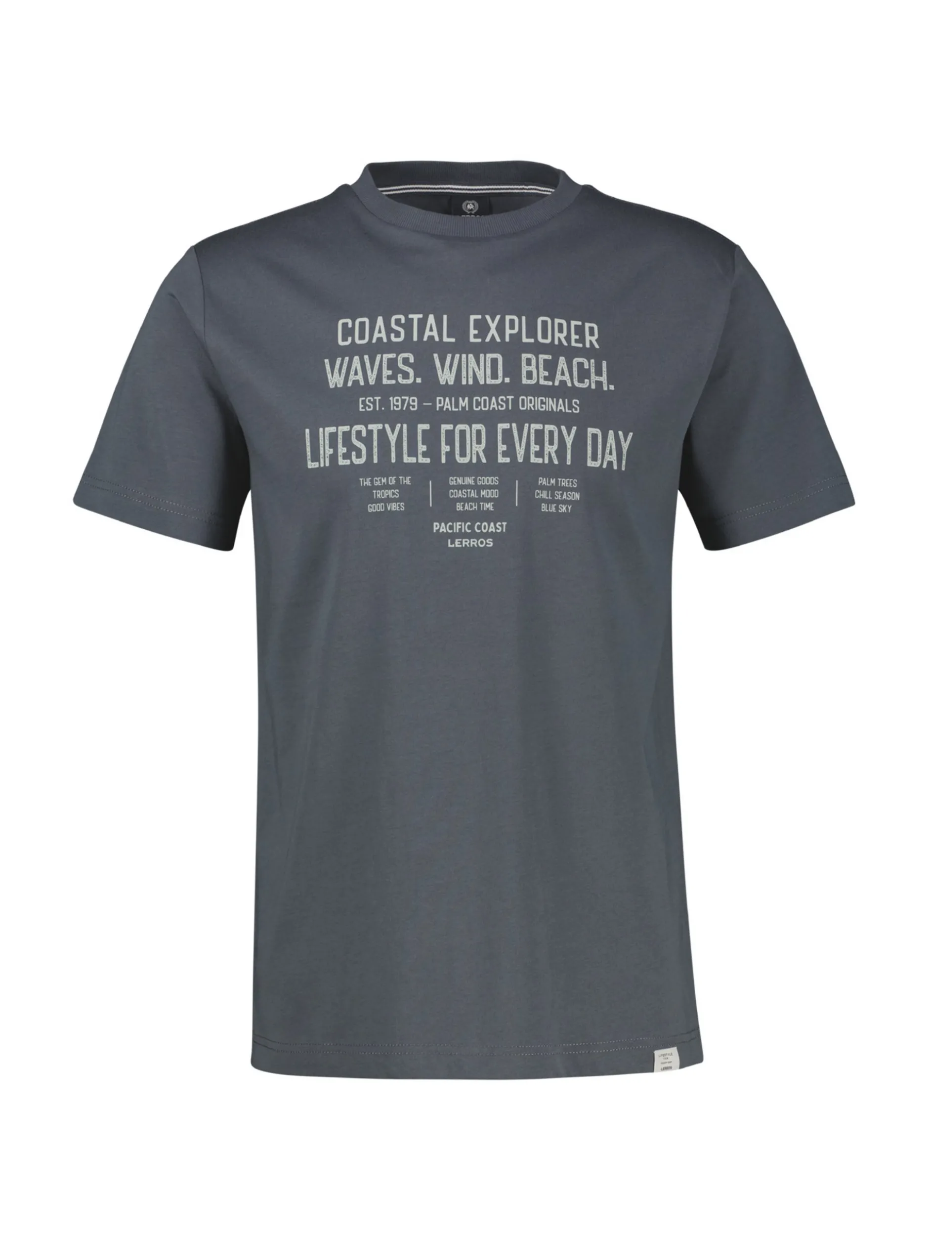 LERROS Herren Rundhalsshirt in grau