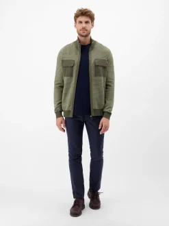 LERROS Herren Strickjacke in oliv