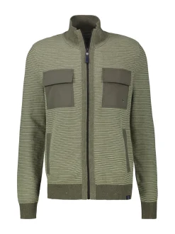 LERROS Herren Strickjacke in oliv