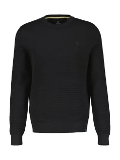 LERROS Herren Strickpullover in schwarz