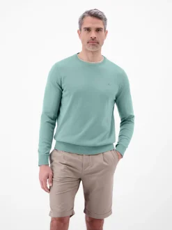 LERROS Herren Strickpullover in blau