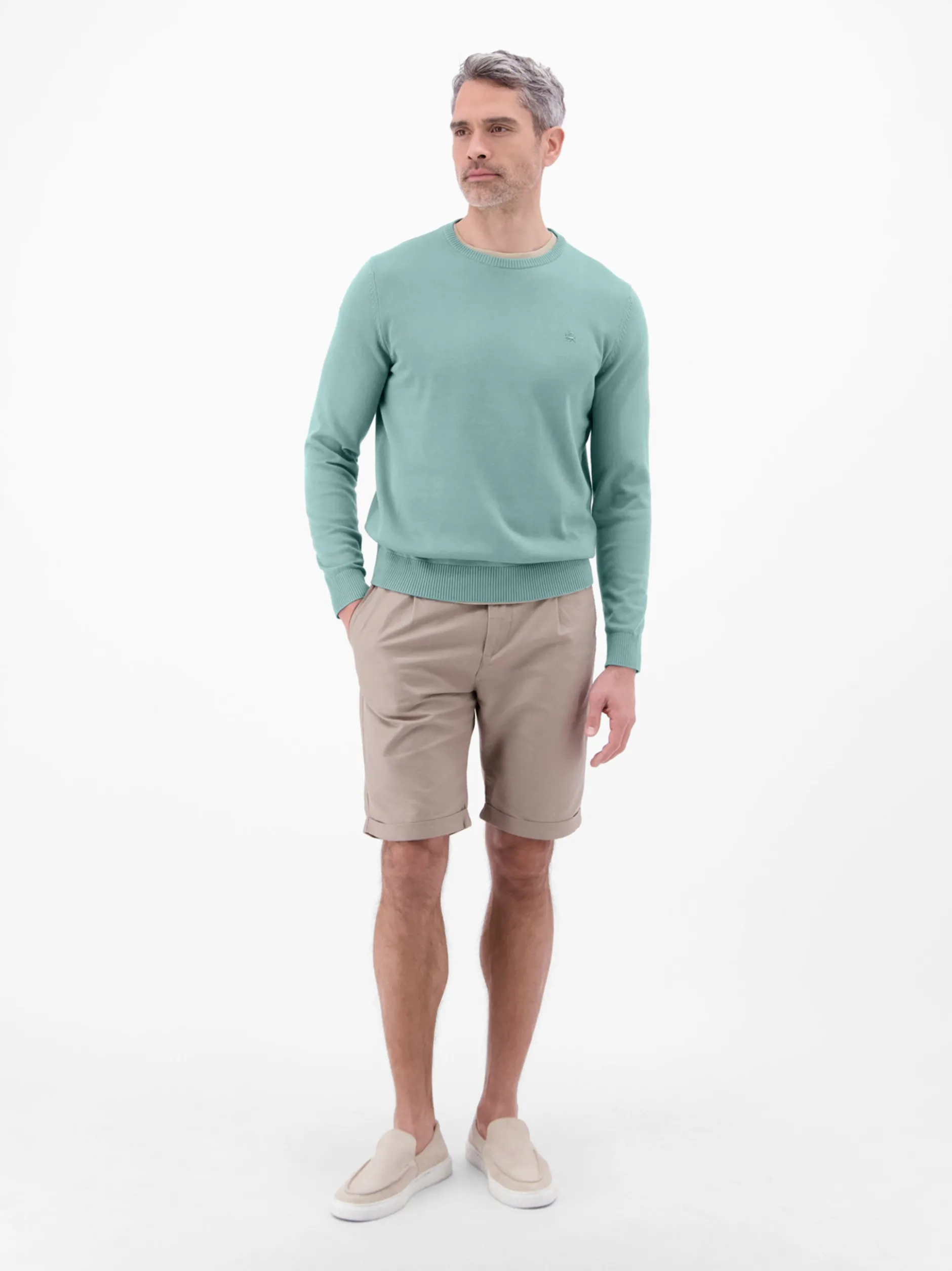 LERROS Herren Strickpullover in blau