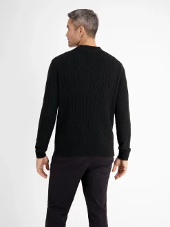 LERROS Herren Strickpullover in schwarz