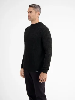LERROS Herren Strickpullover in schwarz
